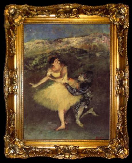 framed  Edgar Degas Harlequin and Colombine, ta009-2